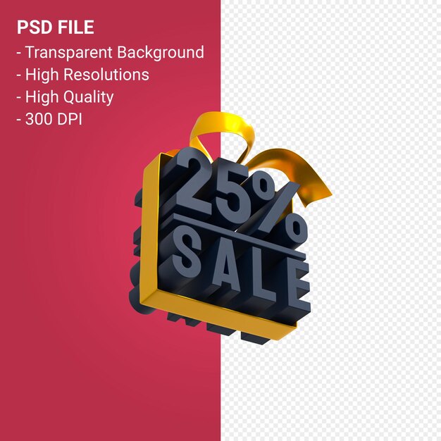 활과 리본 3d 디자인 절연 25 % 판매