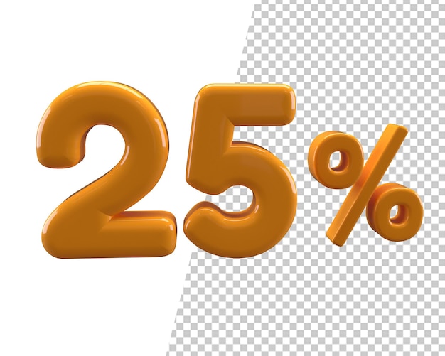 25% di rendering 3d