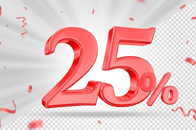 25 red sale off discount