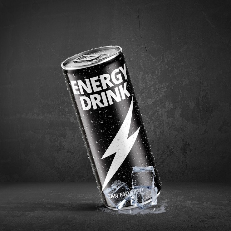 PSD 250ml can mockup for energy drink metalic can