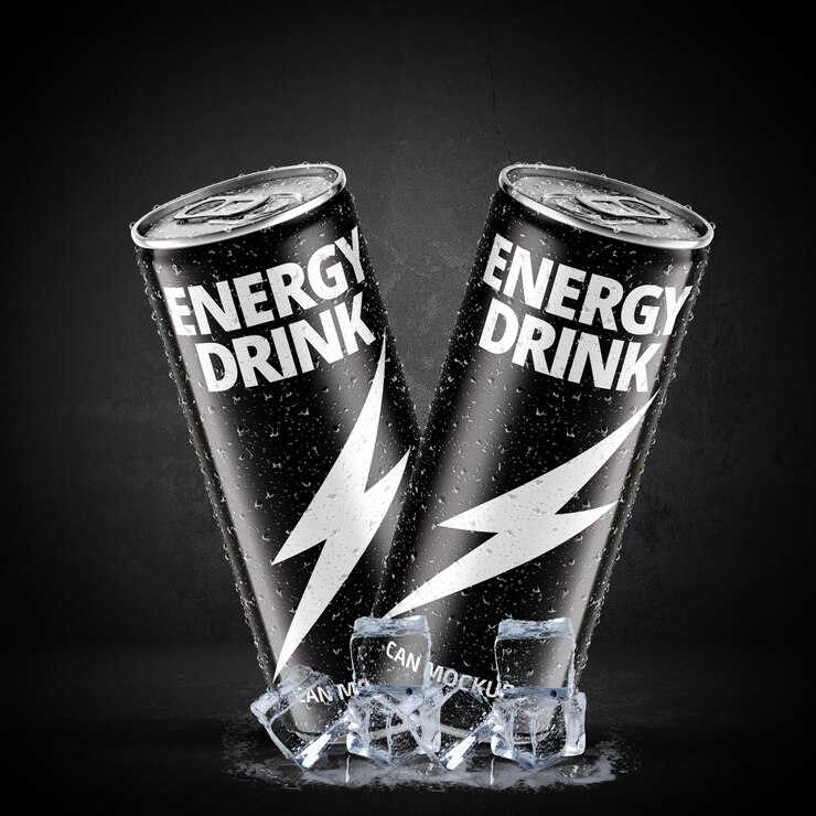 PSD 250ml can mockup for energy drink metalic can