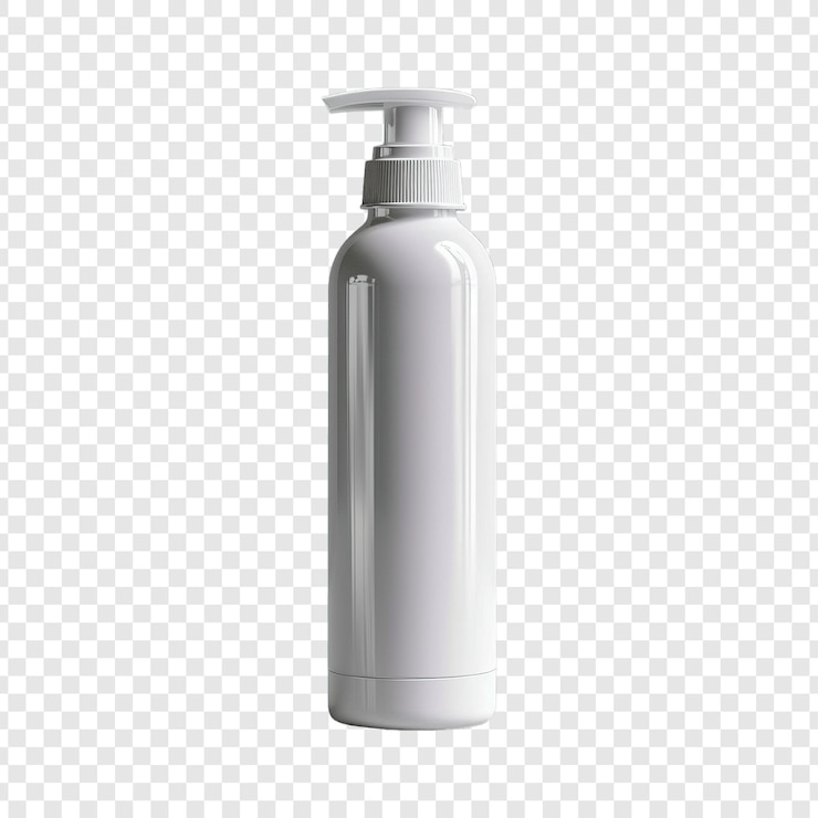 250ml Matte Pump Bottle Mockup on transparent background