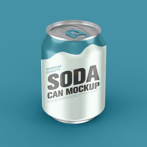 PSD 250ml soda can mockup