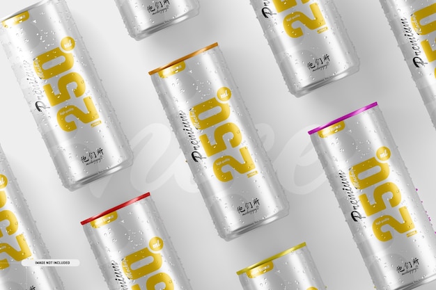 250ml soda cans mockup