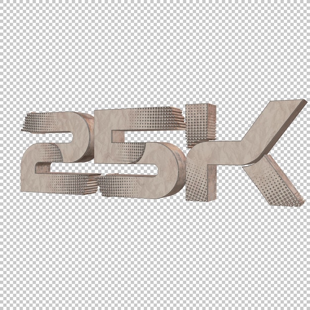 PSD 25k percento di rendering 3d