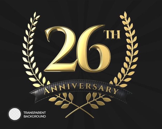 26주년 기념 로고 3d