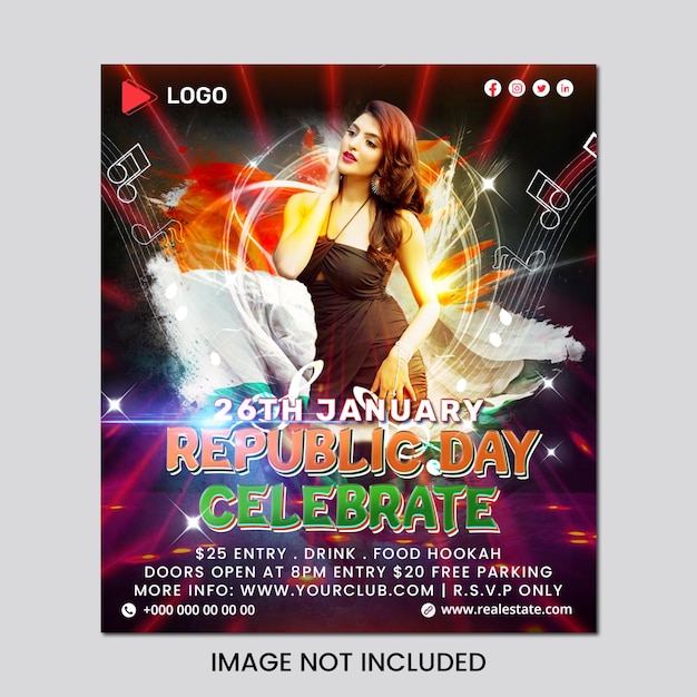 PSD 26th january republic day celebration instagram stories instagram and facebook story template