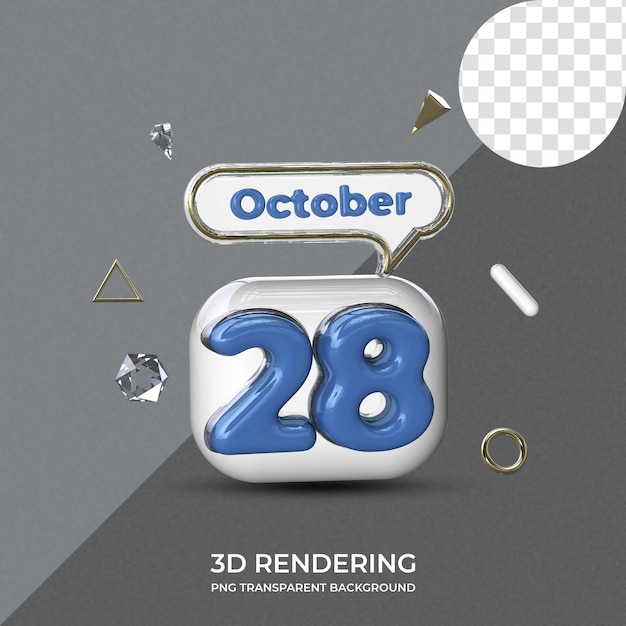 PSD 28 october poster template 3d rendering