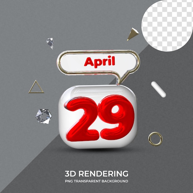 29 april poster template 3d rendering