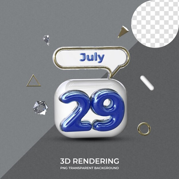 PSD 29 july poster template 3d rendering