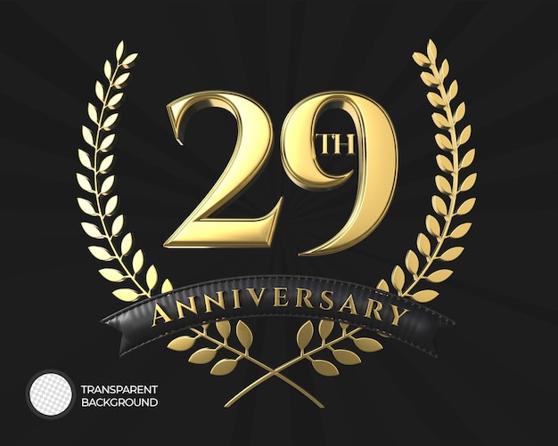 29주년 기념 로고 3d