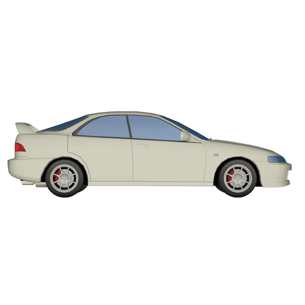 PSD 2d jdm カー左側面図