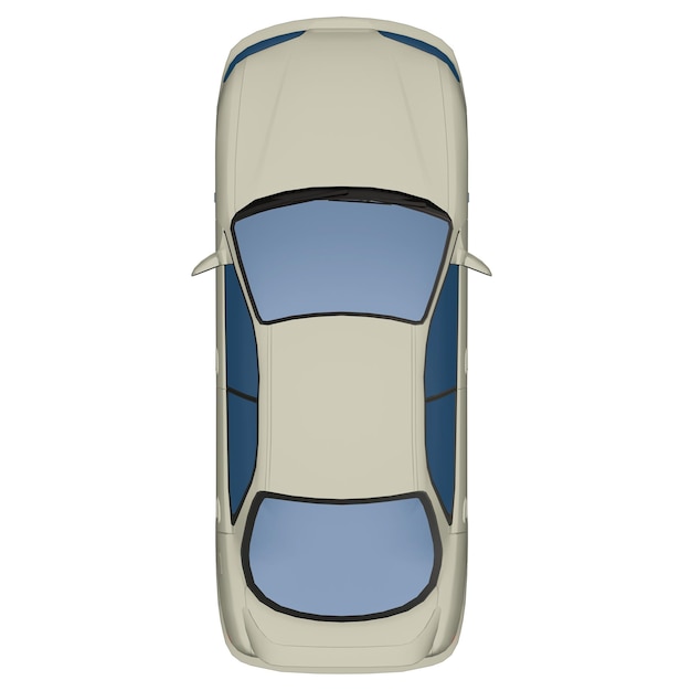 PSD 2d jdm car top view