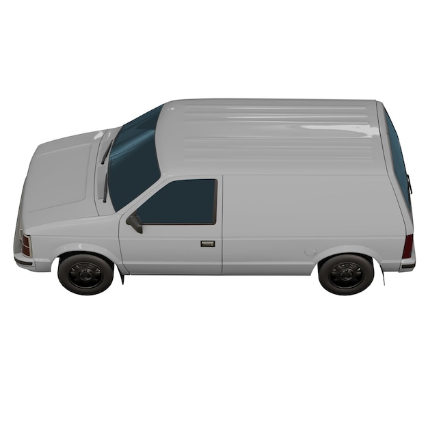 2D van right up side view