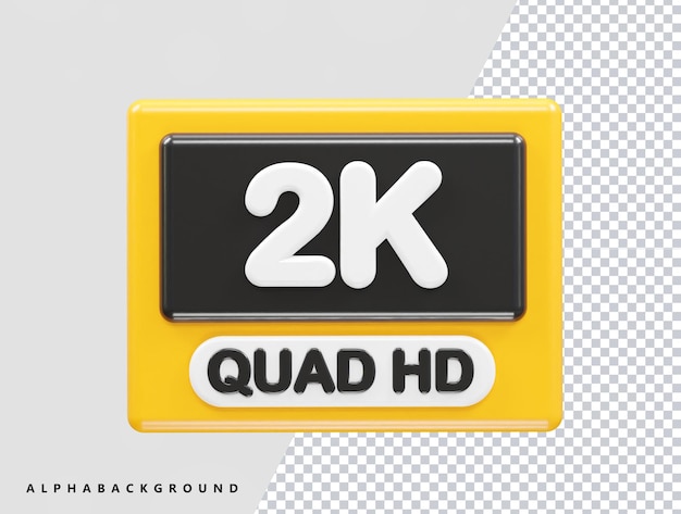 PSD 2k resolution text icon 3d illustration rendering