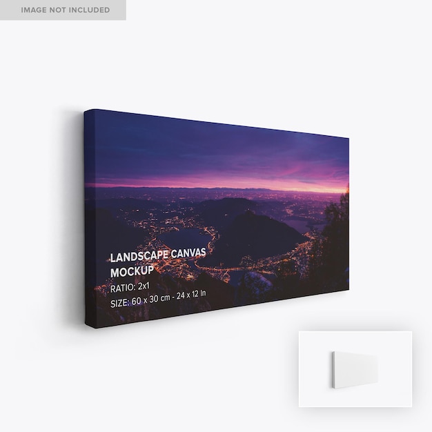 2x1 Hanging Landscape Canvas Mockup