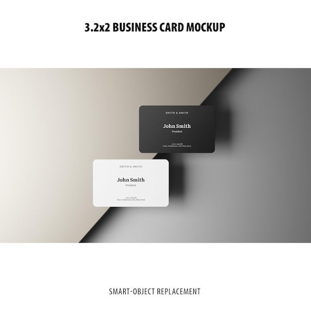 3.2x2 business card mockup