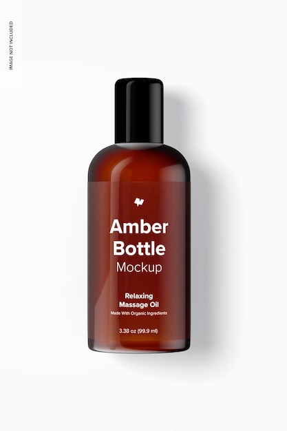 3.38 oz Amber Bottle Mockup