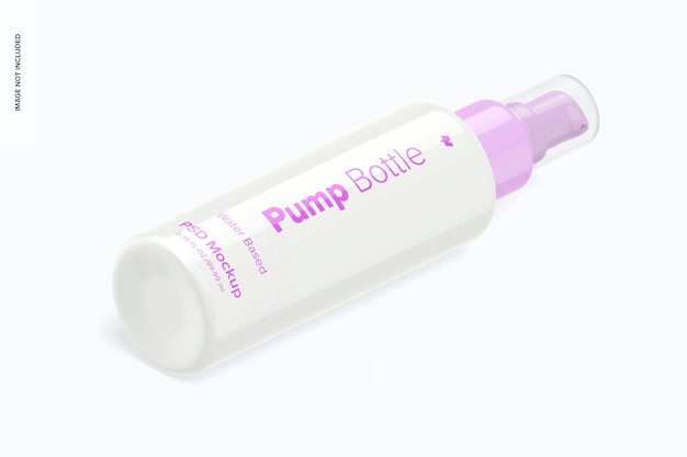 3.38 oz Pump Bottle Mockup