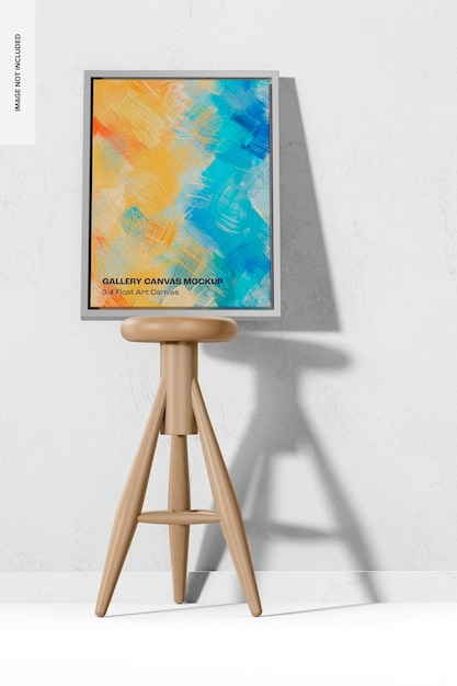 3:4 float art canvas mockup, front view