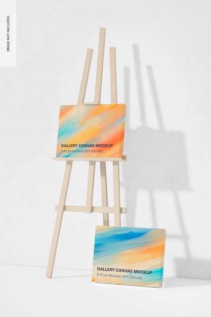 PSD 3:4 landschapskunst canvas mockup