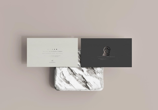 Mockup di biglietto da visita 3,5x2