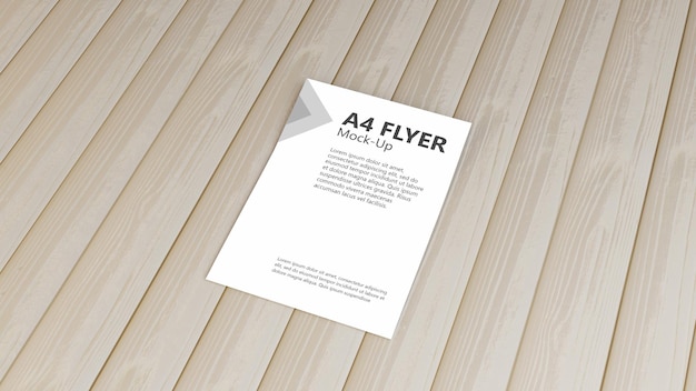 3-a4 mockup single flyer for presentation design paper
