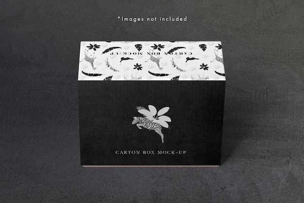 3_Black Carton Box Mock-up 135x105x60