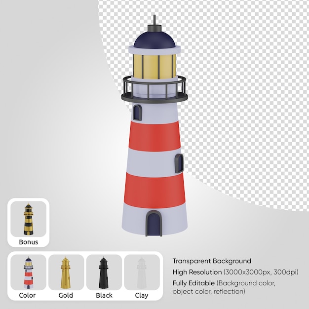 3 boyutlu deniz feneri