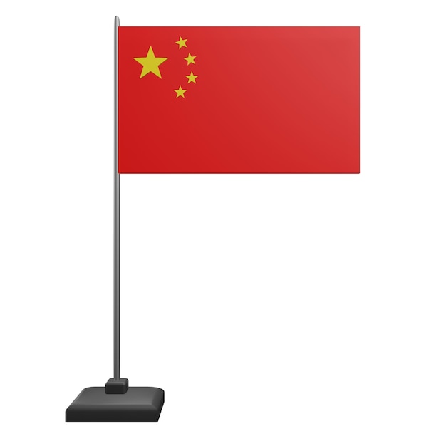 3 d illustratie van de chinese vlag