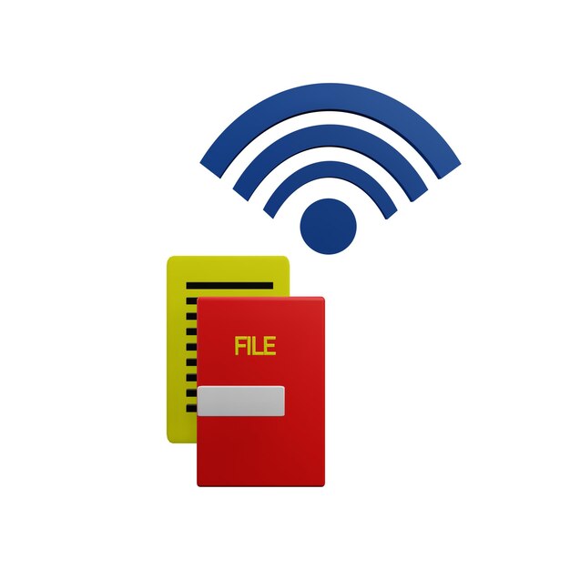 3 D illustratie van het documentpictogram met transparante achtergrond
