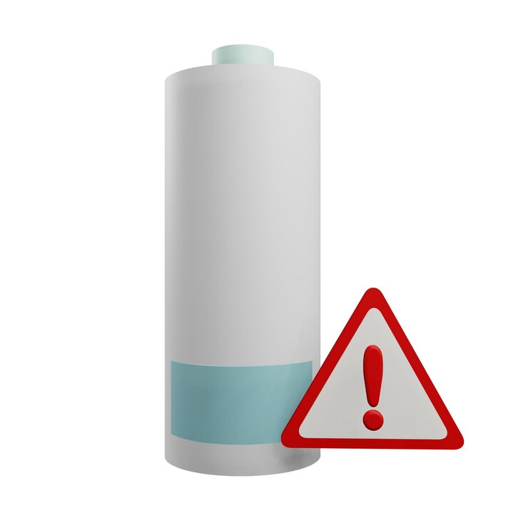 PSD 3 d-illustratie van het icoon met een lage batterij