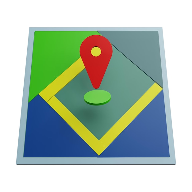 3 D-illustratie van het locatiepictogram