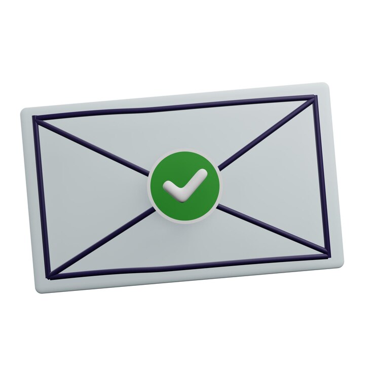 PSD 3 d illustration of approved icon