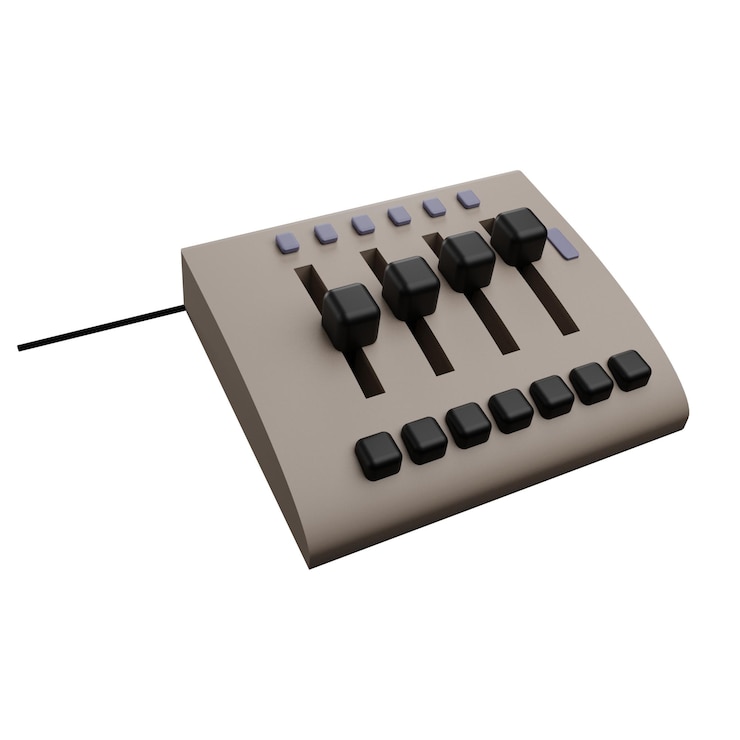 PSD 3 d illustration of audio mixer icon