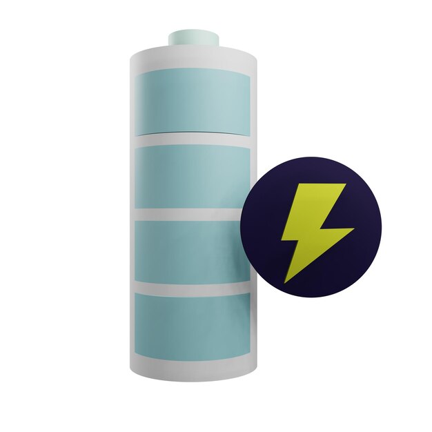3 d illustration of battery icon