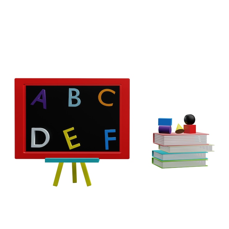 PSD 3 d illustration of blackboard room icon