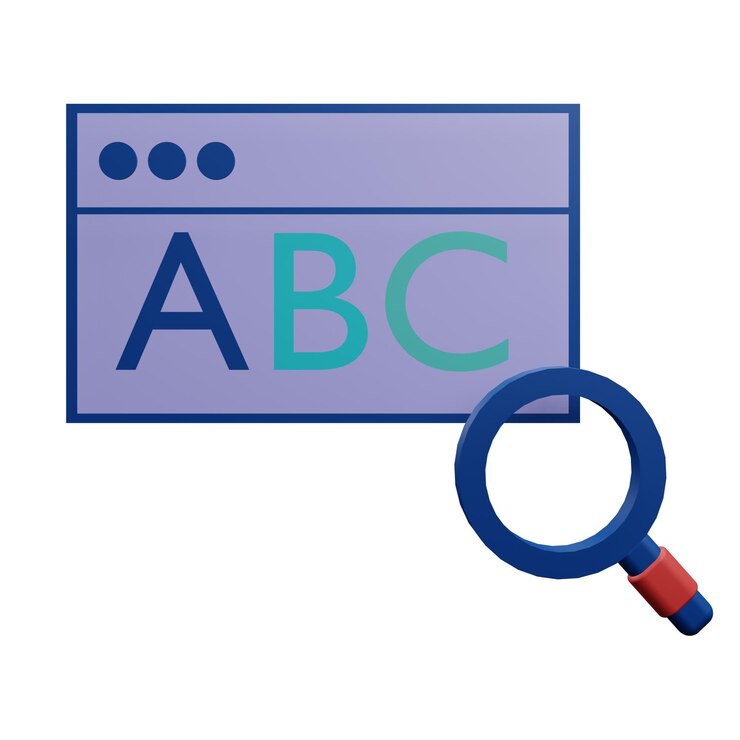 PSD 3 d illustration of browsing monitor icon with transparent background
