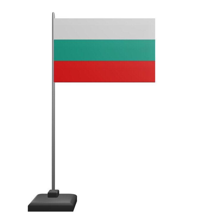 PSD 3 d иллюстрация флага болгарии