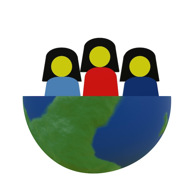 3 D illustration of citizen