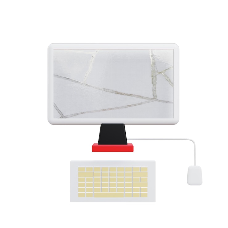 PSD 3 d illustration of computer broke icon