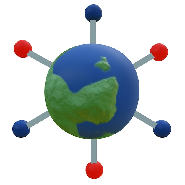 PSD illustrazione 3d della connessione