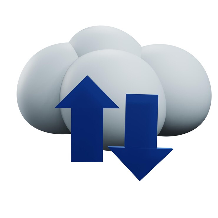 PSD 3 d illustration download cloud storage