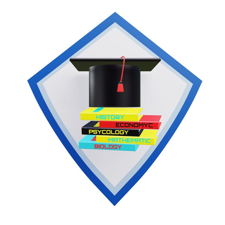 PSD 3 d 教育保险图标的插图