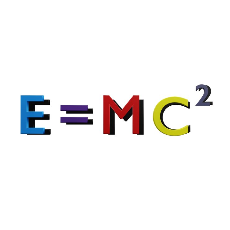 PSD 3 d illustration of einstein formula