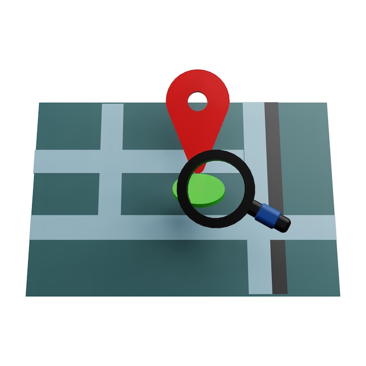 PSD 3 d illustration of find location icon