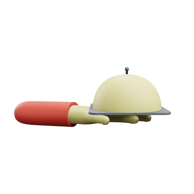 PSD 3 d illustration of food clotche with transparent background