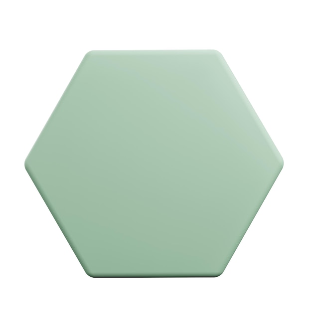 PSD 3 d illustration of hexagonal horizontal