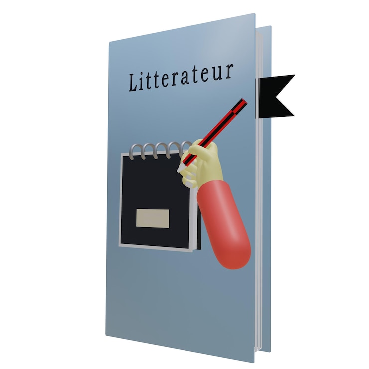 PSD 3 d illustration of litterateur book icon