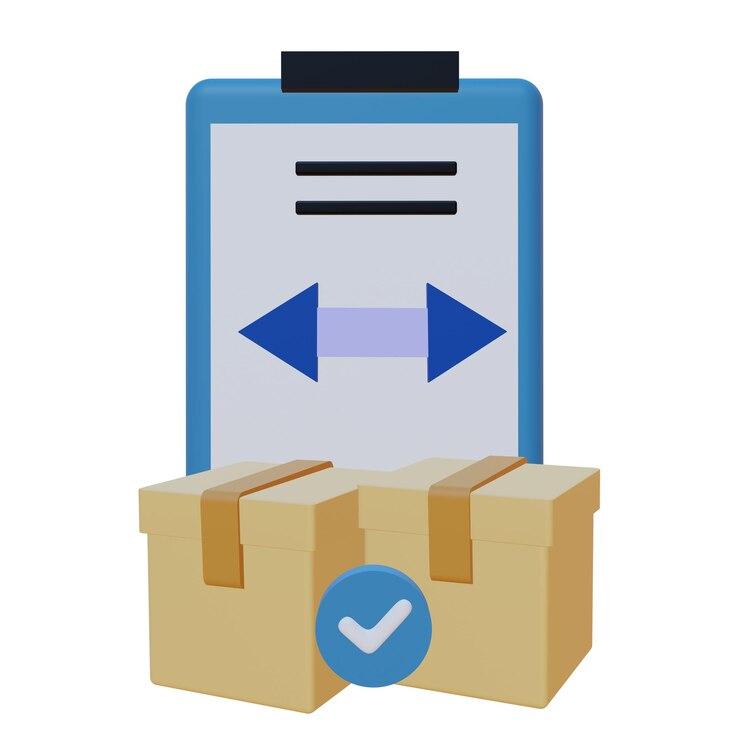 PSD 3 d illustration of logistic delivery icon